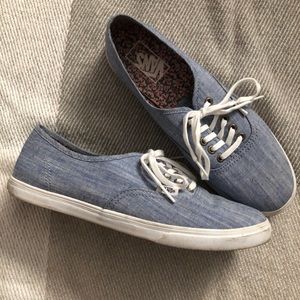 Vans Women’s Blue Tie Up Slip On Shoes